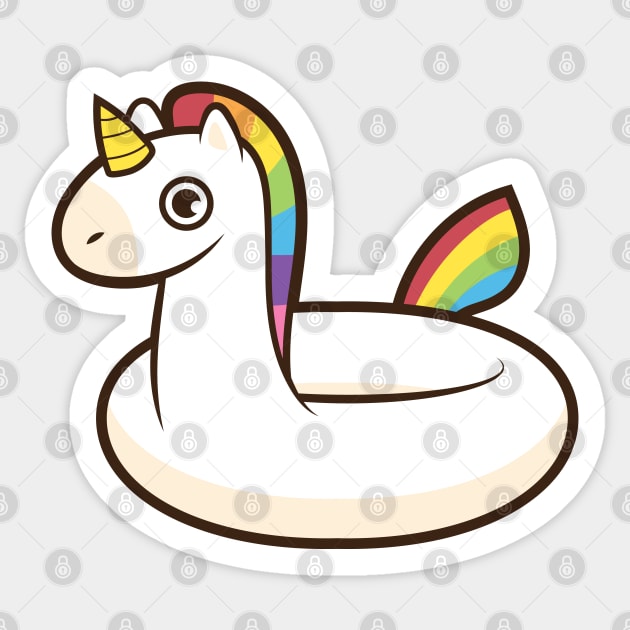 Unicorn Float Sticker by JenniferSmith